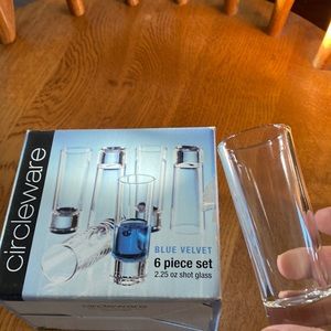 Circle ware 6 pc transparent shot glass.